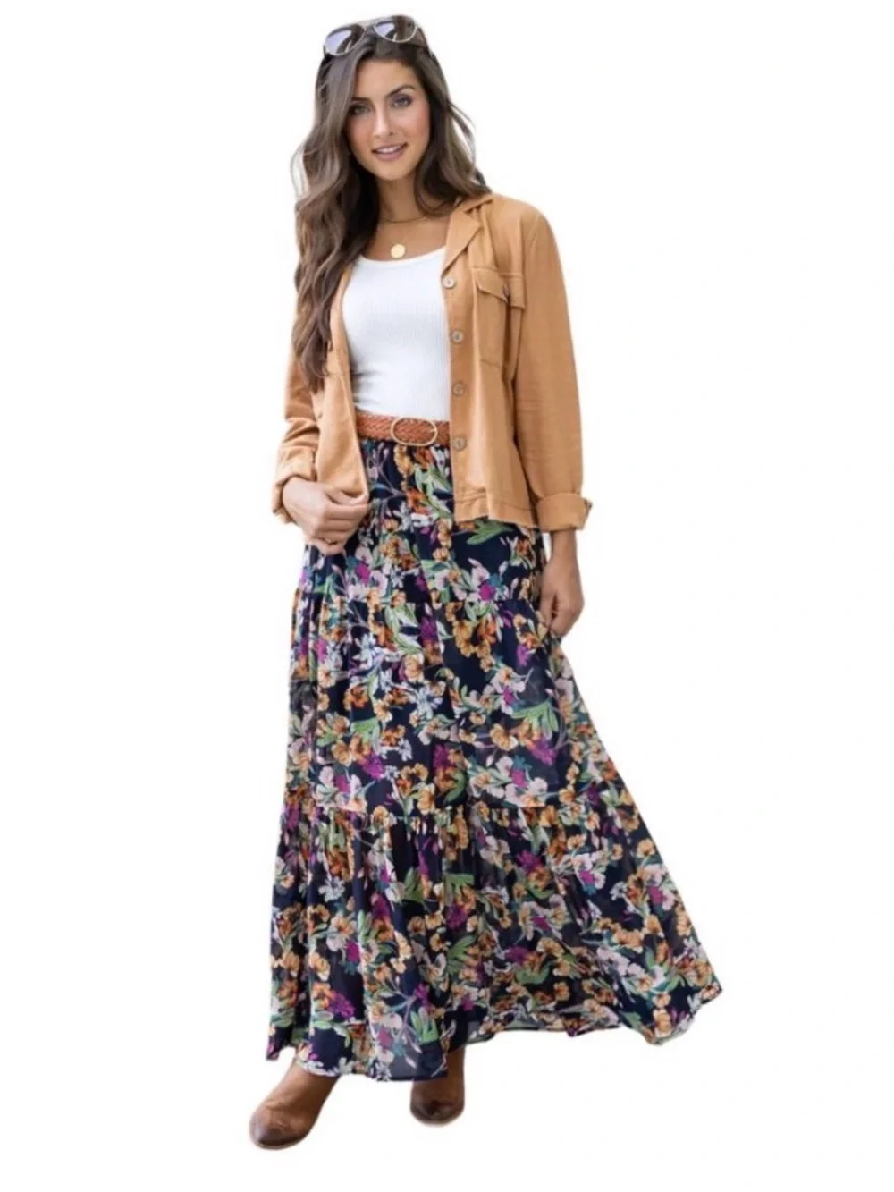 GRACE & LACE‎ Wild Fields Floral Maxi Skirt XS